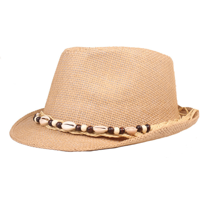 Application du chapeau Trilby en paille de soleil Shell Beach pour hommes