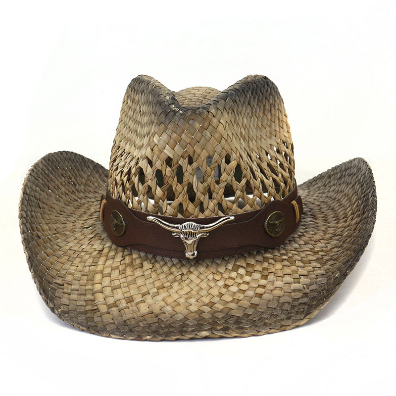 Chapeau de plage Cowboy en paille Angelica