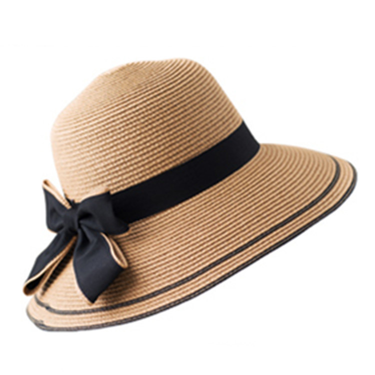 Chapeau Bob en Paille Bowknot