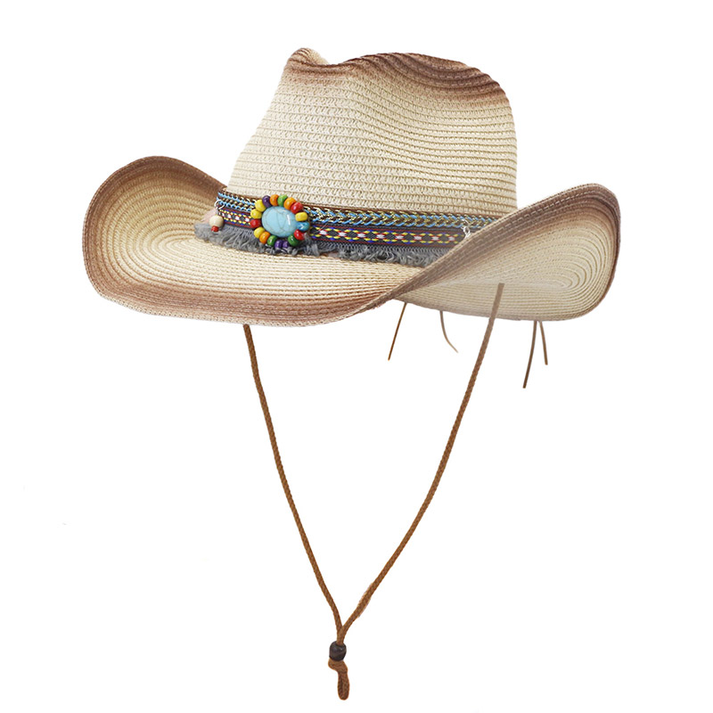 Chapeau de Cowboy en Paille de Papier Chin Corld