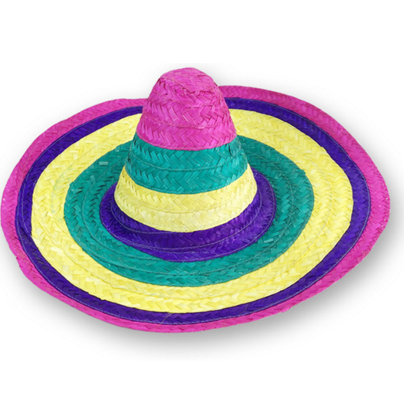 Sombrero en bambou coloré