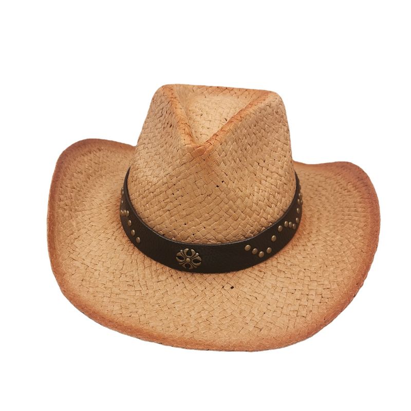 Fabricant personnalisé de chapeaux de paille de cowboy