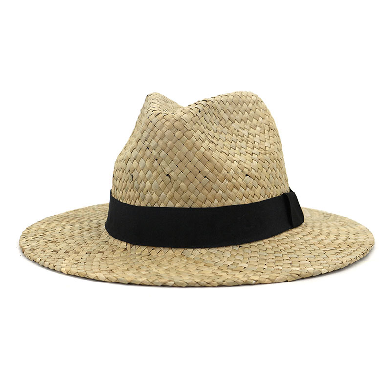 Chapeau Fedora pour homme en herbe salée avec bande personnalisée