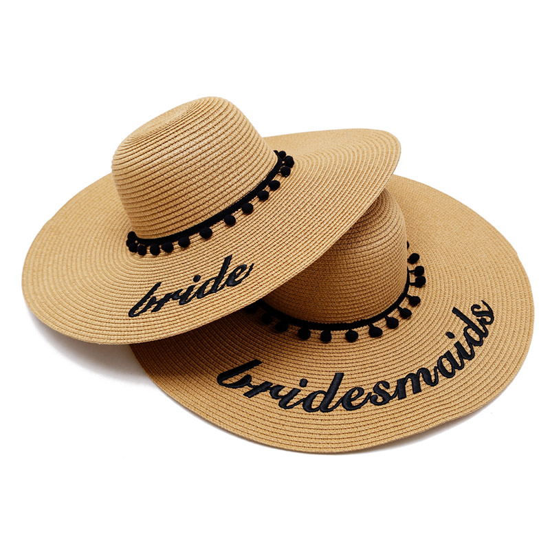 Chapeau de paille de disquette de broderie personnalisée