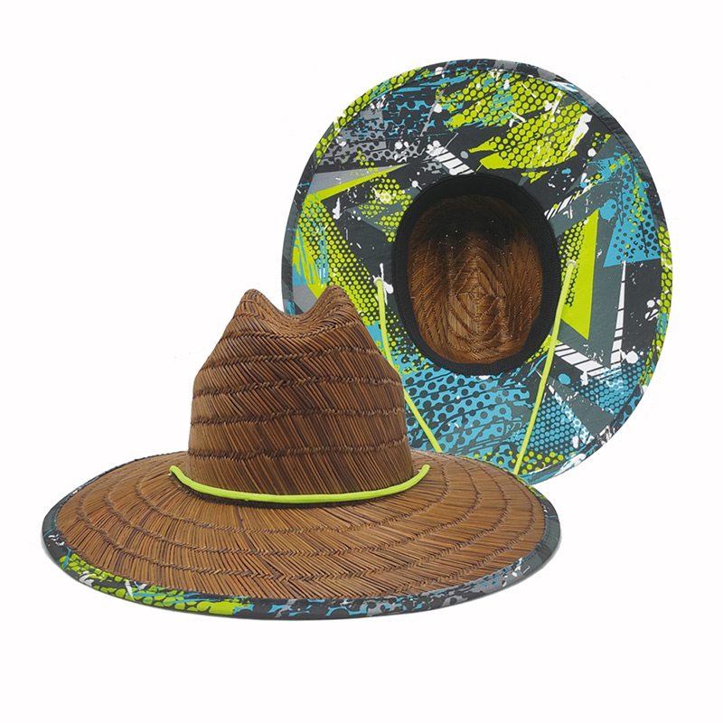 Chapeau de paille Lifeguard marron foncé