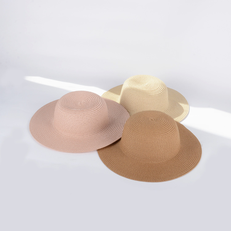 Chapeau de paille uni pour filles