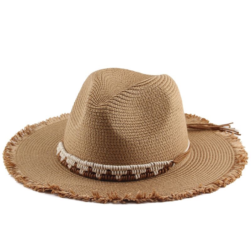 Chapeau Fedora en paille de papier pour hommes de qualité